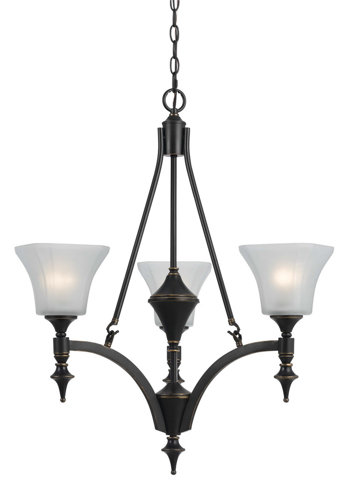 Cal Lighting - FX-3541/3 - Three Light Chandelier - ROCKWOOD - Dark Bronze
