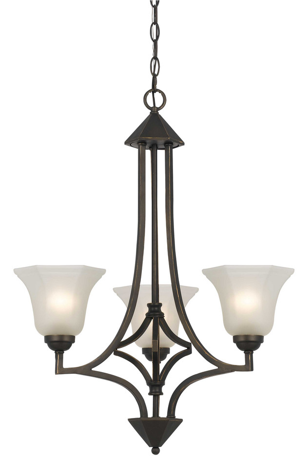 Cal Lighting - FX-3551/3 - Three Light Chandelier - METAL - Dark Bronze