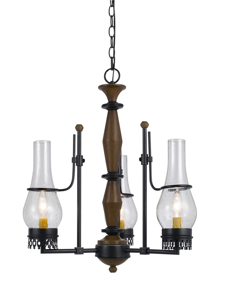 Cal Lighting - FX-3564/3 - Three Light Chandelier - TRENTON - Metal/Wood