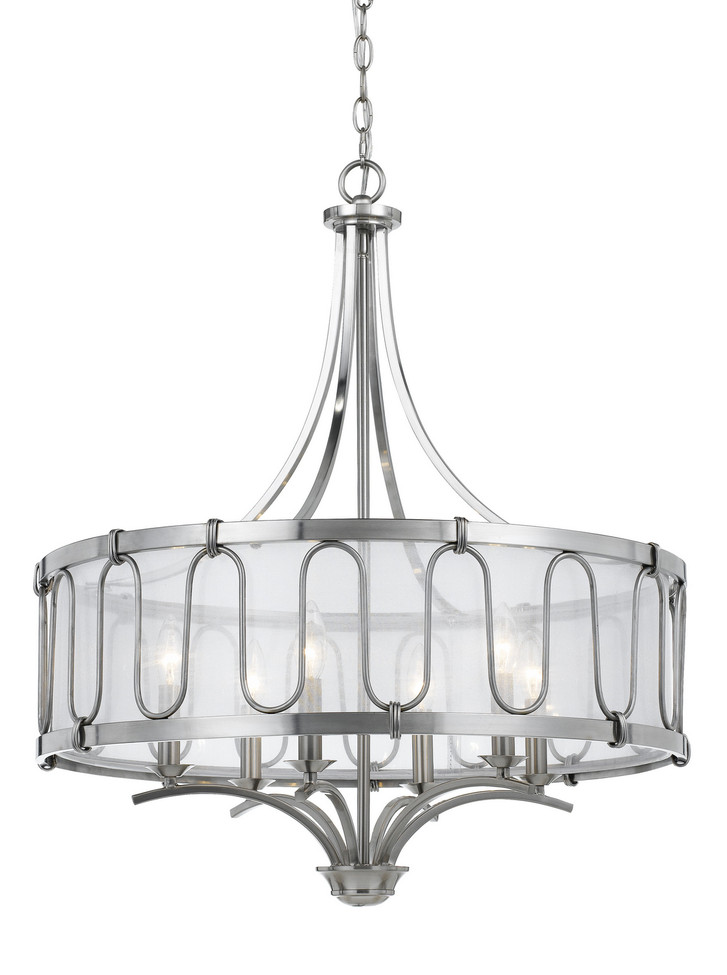 Cal Lighting - FX-3646-6 - Six Light Chandelier - Brushed Steel