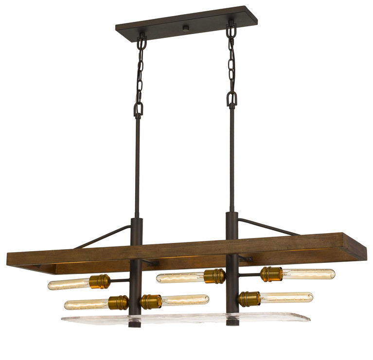 Cal Lighting - FX-3701-6 - Six Light Island Chandelier - Cantania - Wood