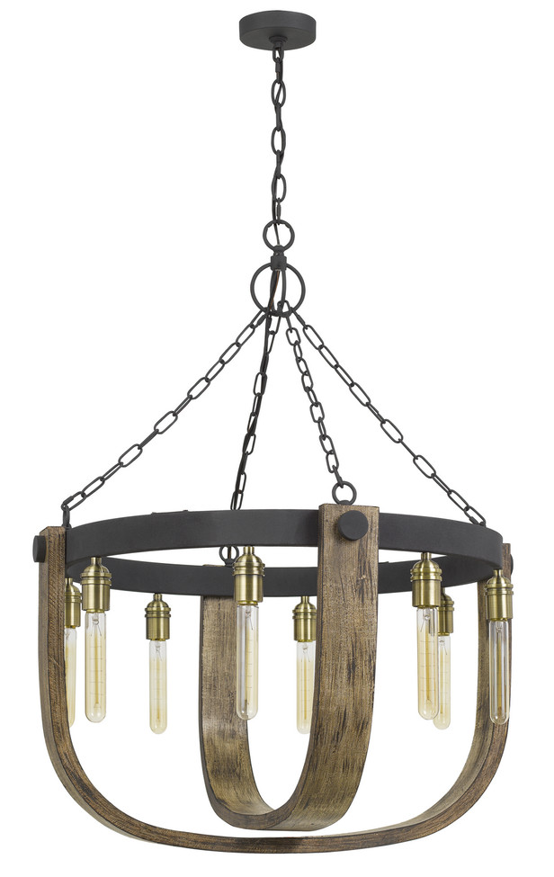 Cal Lighting - FX-3730-8 - Eight Light Chandelier - Apulia - Light Oak/Iron