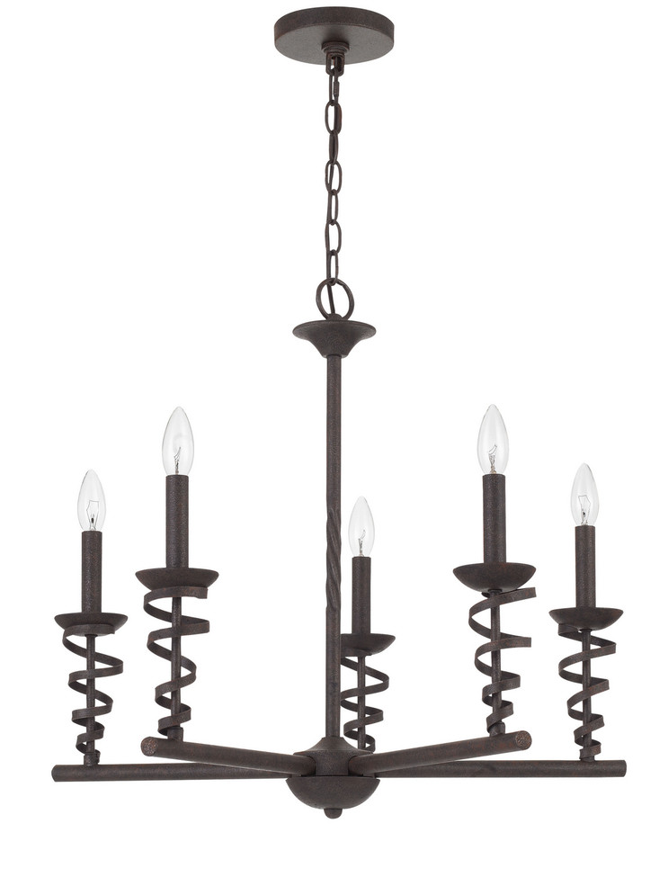 Cal Lighting - FX-3746-5 - Five Light Chandelier - Forbach - Texture Black