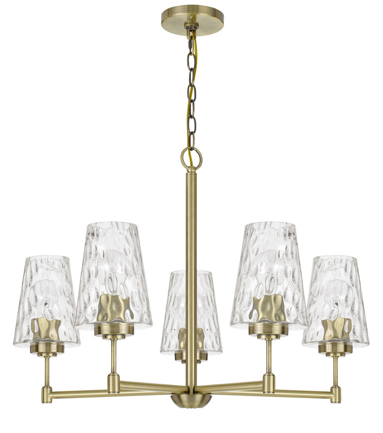 Cal Lighting - FX-3749-5 - Five Light Chandelier - Crestwood - Antique Brass
