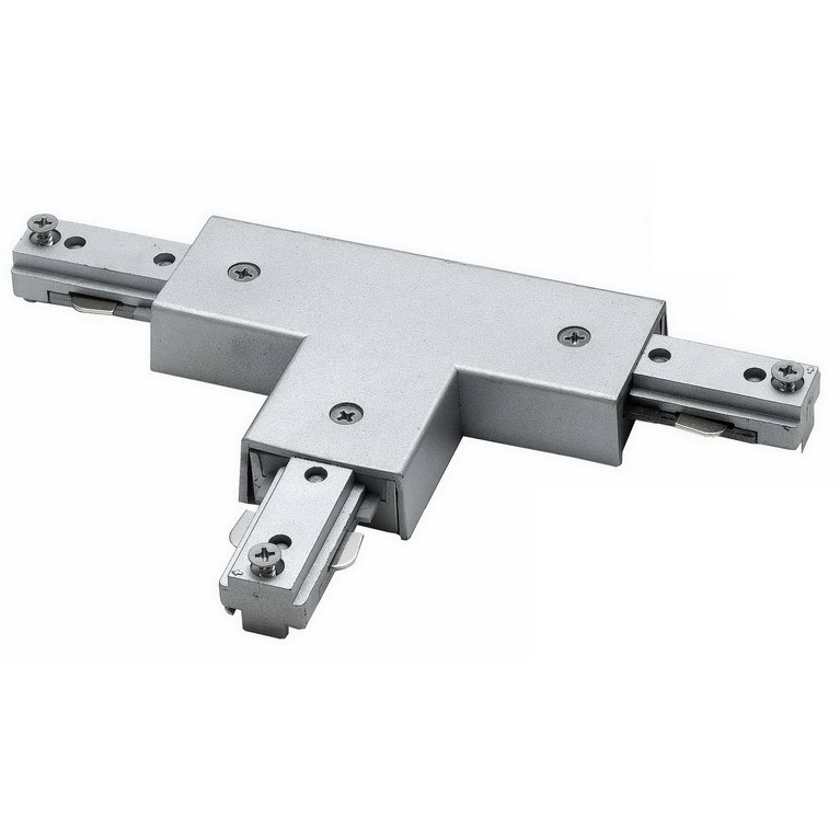 Cal Lighting - HT-282-BS - T Mid Point Out Polarity On Right - Cal Track - Brushed Steel