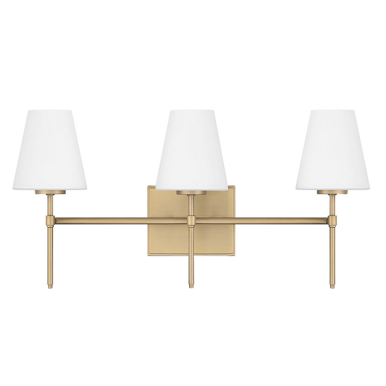 Hunter - 13251 - Three Light Bathroom Vanity - Camelia Stem - Luxe Gold