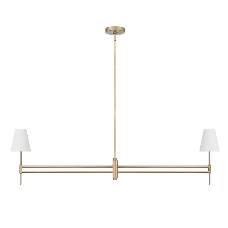Hunter - 13253 - Two Light Chandelier - Camelia Stem - Luxe Gold
