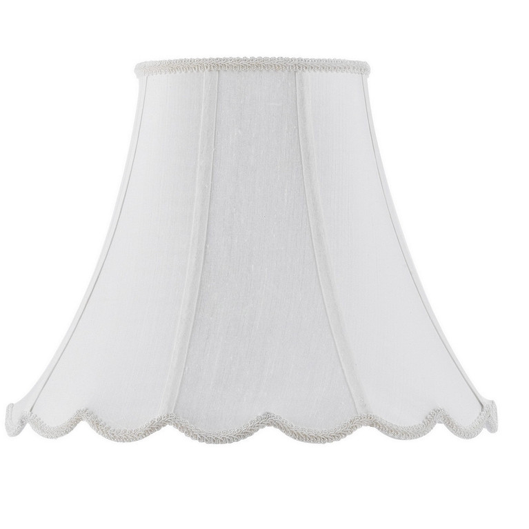 Cal Lighting - SH-8105/12-WH - Shade - PIPED SCALLOP BELL - White