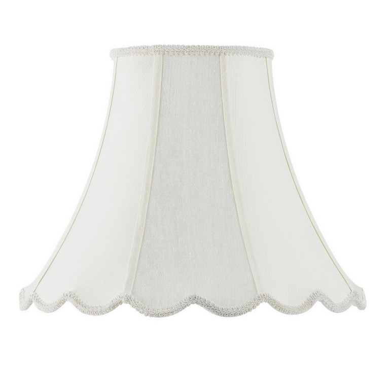 Cal Lighting - SH-8105/18-EG - Shade - PIPED SCALLOP BELL - Eggshell