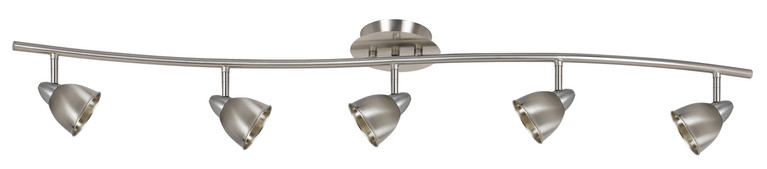 Cal Lighting - SL-954-5-BS/CBS - Five Light Pendant - Serpentine - Brushed Steel