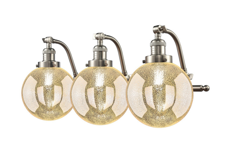 Innovations - 515-3W-SN-G208-8 - Three Light Bath Vanity - Franklin Restoration - Brushed Satin Nickel