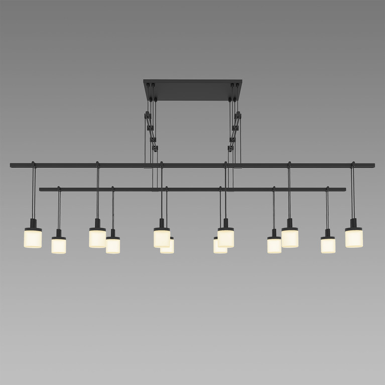 Sonneman - S1G48K-JR180606-RP06 - 12 Light Pendant - Suspenders - Satin Black