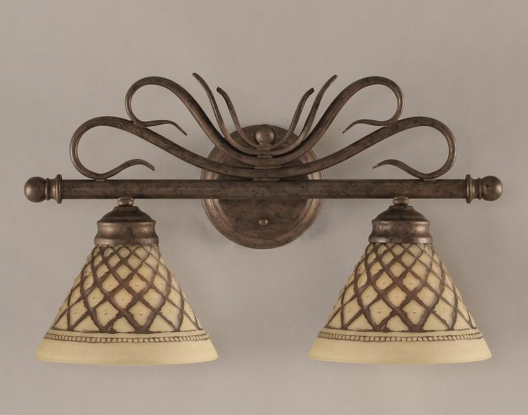 Toltec Lighting - 102-BRZ-7185 - Two Light Bath Bar - Swan - Bronze
