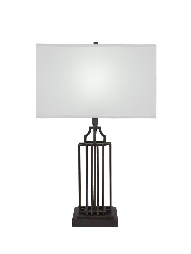 Toltec Lighting - 1111-DG - One Light Table Lamp - Sky Loft - Dark Granite