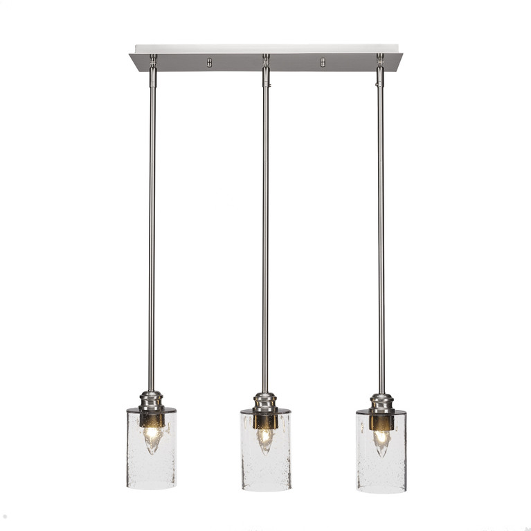 Toltec Lighting - 1153-BN-300 - Three Light Linear Pendalier - Edge - Brushed Nickel