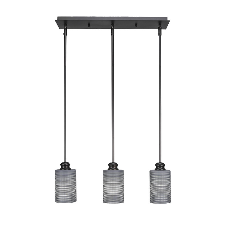 Toltec Lighting - 1153-ES-4062 - Three Light Linear Pendalier - Edge - Espresso