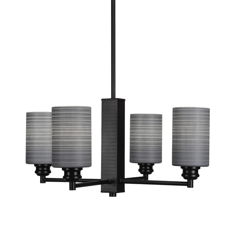 Toltec Lighting - 1154-ES-4062 - Four Light Chandelier - Edge - Espresso