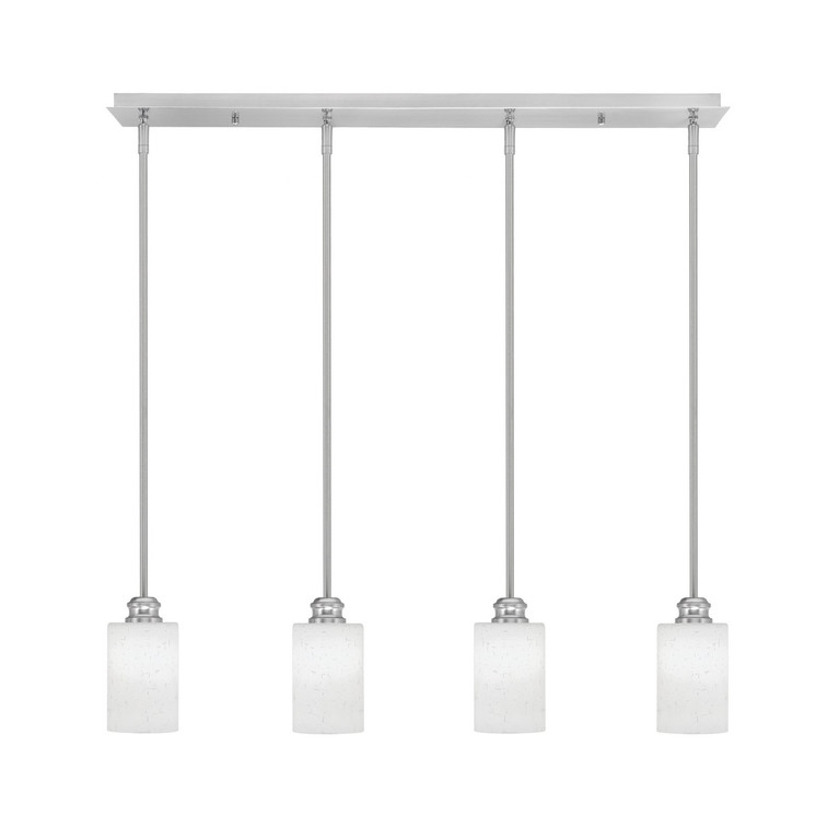 Toltec Lighting - 1156-BN-310 - Four Light Linear Pendalier - Edge - Brushed Nickel