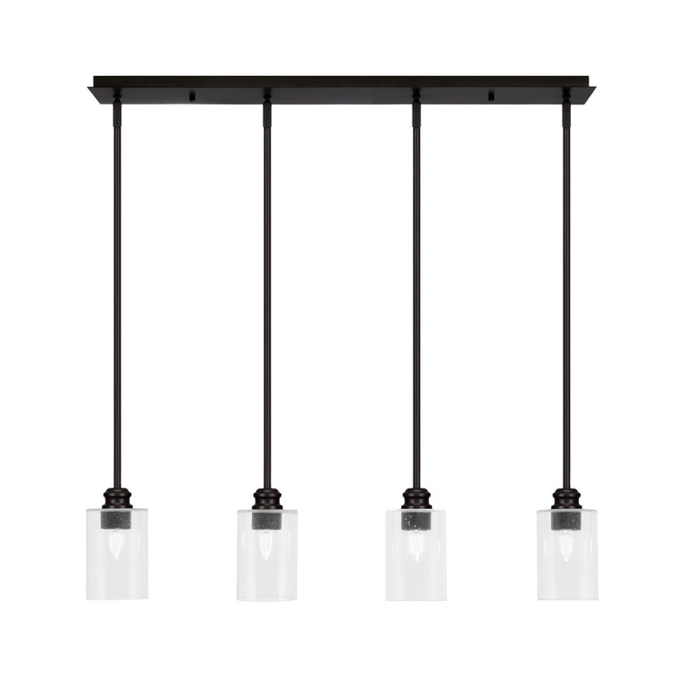 Toltec Lighting - 1156-ES-300 - Four Light Linear Pendalier - Edge - Espresso