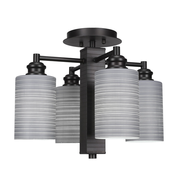 Toltec Lighting - 1157-ES-4062 - Four Light Semi-Flush Mount - Edge - Espresso