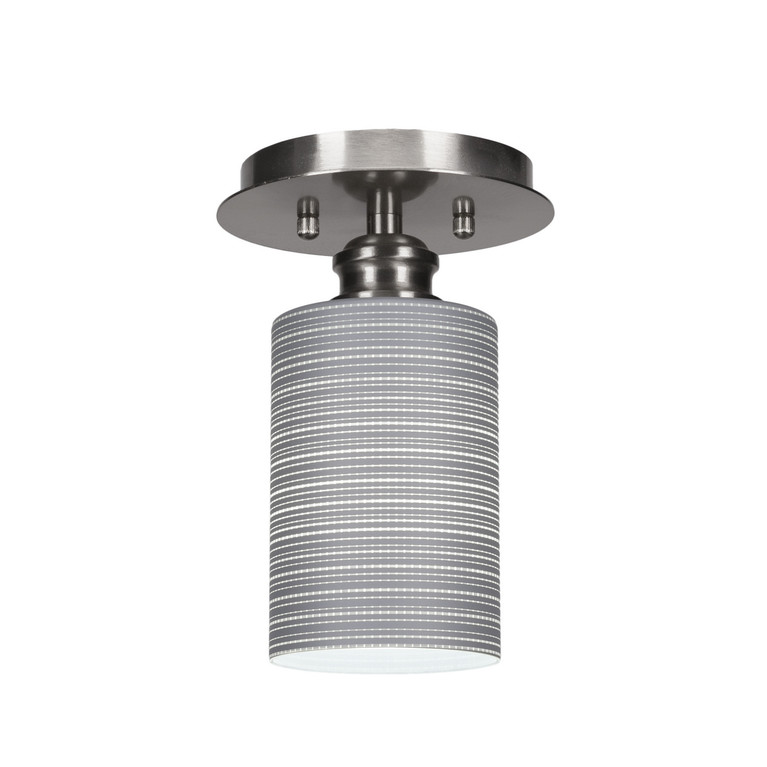 Toltec Lighting - 1160-BN-4062 - One Light Semi-Flush Mount - Edge - Brushed Nickel