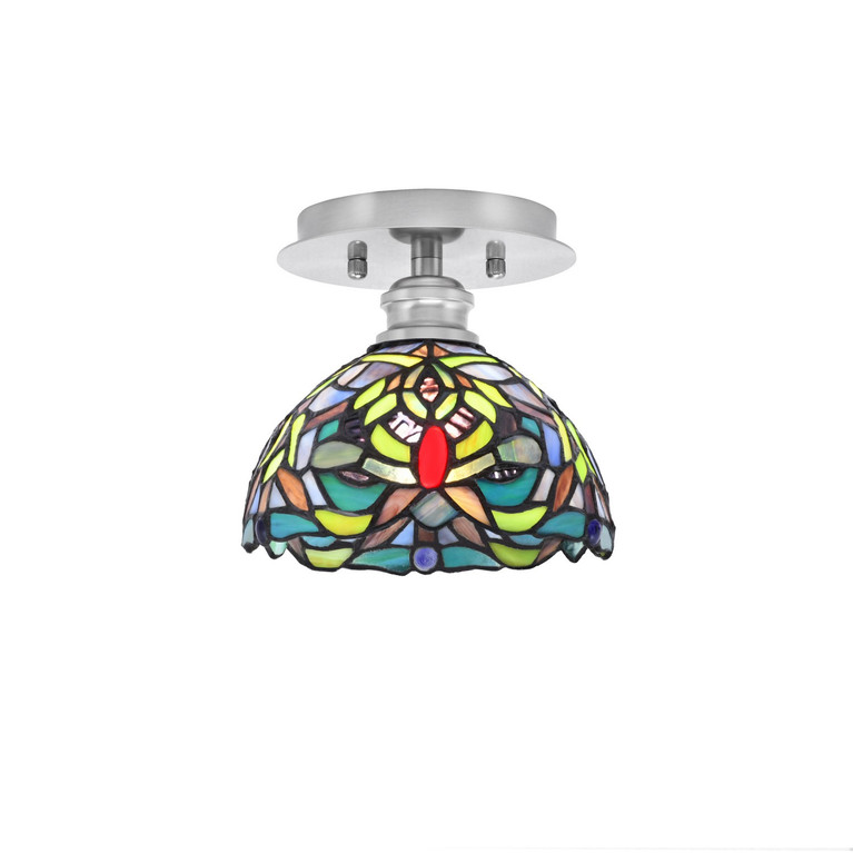 Toltec Lighting - 1160-BN-9905 - One Light Semi-Flush Mount - Edge - Brushed Nickel