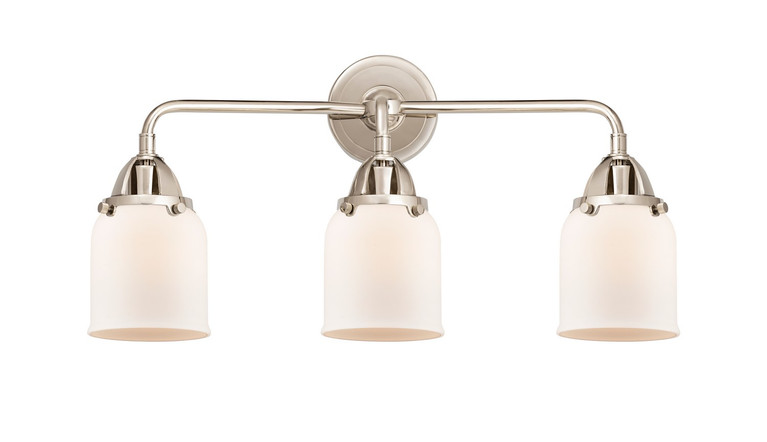 manufacturer_finish:Polished Nickel|manufacturer_glass:Cased Matte White Small Bell|light_output:220.00lm|color_temperature:2200K|cri:99