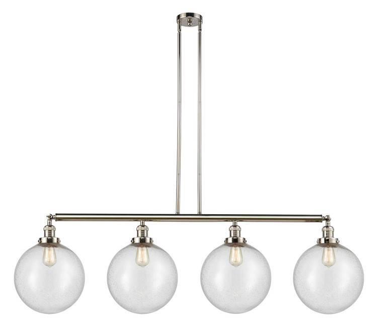 Innovations - 214-PN-G204-12 - Four Light Island Pendant - Franklin Restoration - Polished Nickel