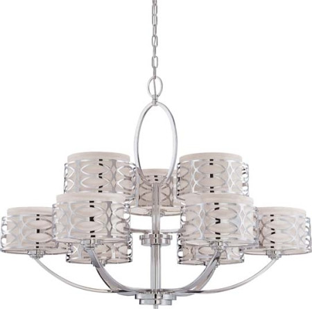 Nuvo Lighting - 60-4630 - Nine Light Chandelier - Harlow - Polished Nickel