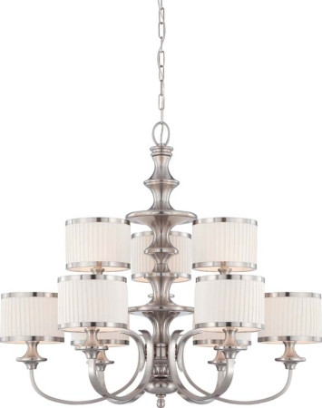 Nuvo Lighting - 60-4739 - Nine Light Chandelier - Candice - Brushed Nickel