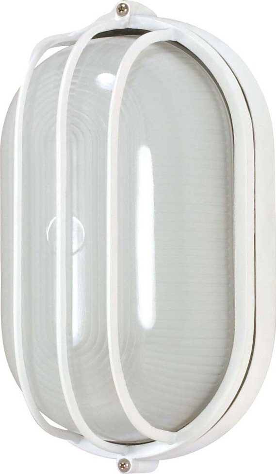 Nuvo Lighting - 60-524 - One Light Outdoor Bulk Head - Die Cast Bulk Heads Semi Gloss White - Semi Gloss White