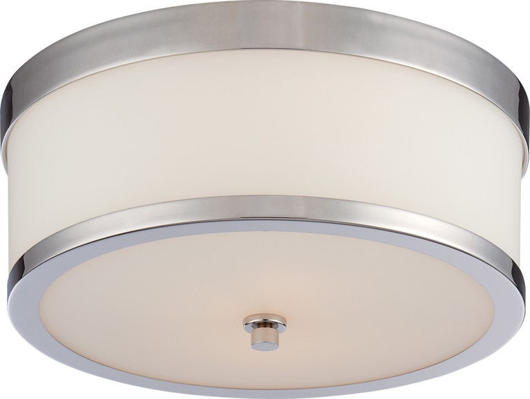 Nuvo Lighting - 60-5476 - Two Light Flush Mount - Celine - Polished Nickel