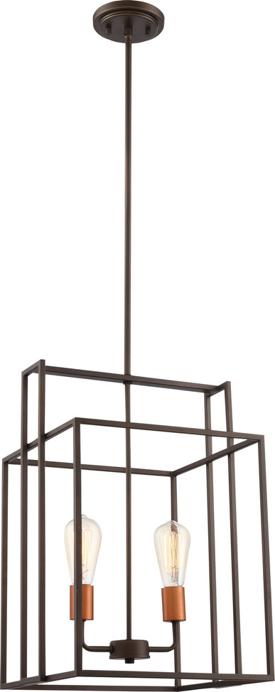 Nuvo Lighting - 60-5852 - Two Light Pendant - Lake - Forest Bronze / Copper Accents