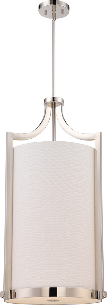 Nuvo Lighting - 60-5885 - Four Light Foyer Pendant - Meadow - Polished Nickel