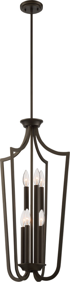 Nuvo Lighting - 60-5977 - Six Light Pendant - Laguna - Forest Bronze