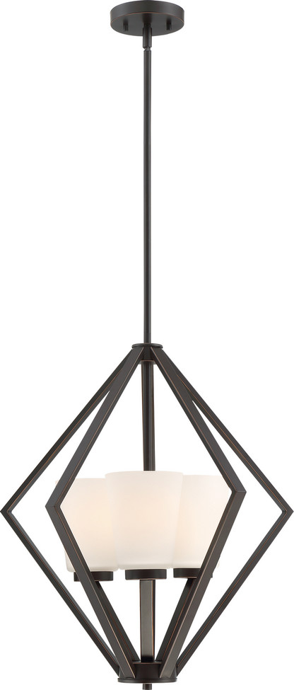 Nuvo Lighting - 60-6345 - Three Light Pendant - Nome - Mahogany Bronze