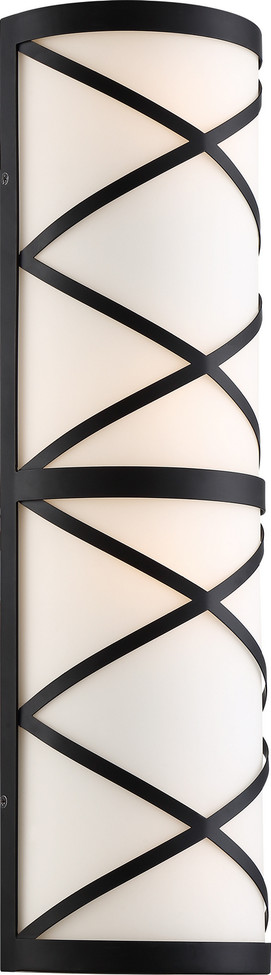 Nuvo Lighting - 60-6846 - Four Light Vanity - Sylph - Aged Bronze / Satin White Glass