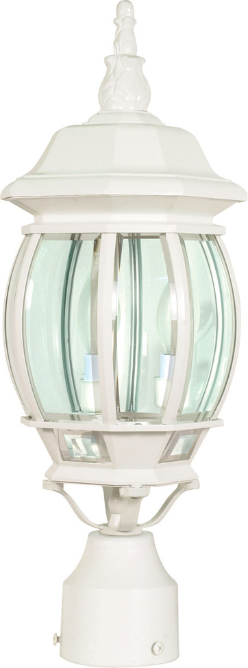 Nuvo Lighting - 60-897 - Three Light Post Lantern - Central Park - White