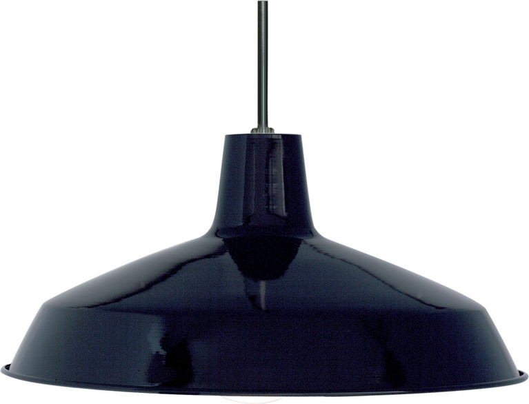Nuvo Lighting - SF76-284 - One Light Pendant - Black / White Interior