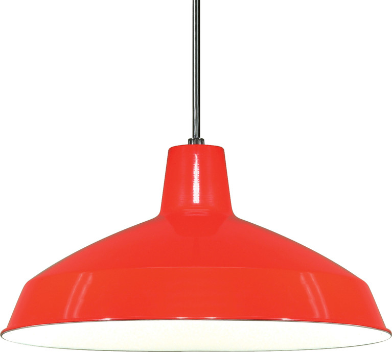 Nuvo Lighting - SF76-663 - One Light Hanging Lantern - Red / White Interior