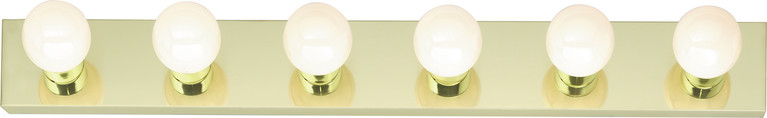 Nuvo Lighting - SF77-190 - Six Light Vanity - Polished Brass