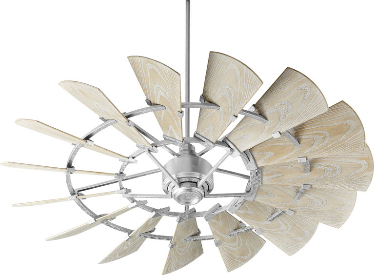 Quorum - 196015-9 - 60Patio Fan - Windmill - Galvanized