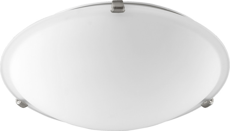 Quorum - 3000-16165 - Three Light Ceiling Mount - 3000 Ceiling Mounts - Satin Nickel
