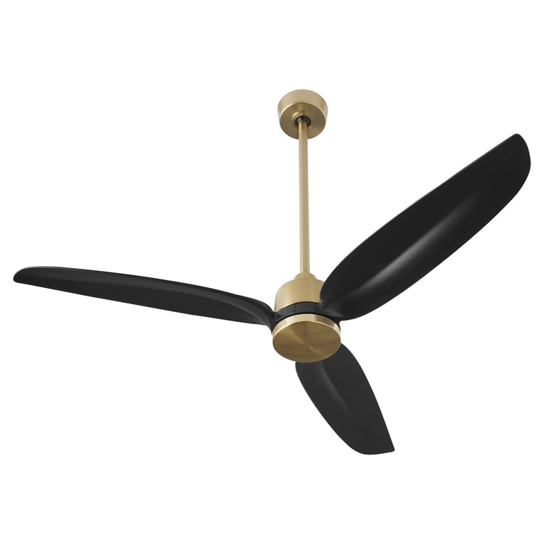 Quorum - 34583-80 - 58 Patio Fan - Exodus - Aged Brass w/ MB downrod