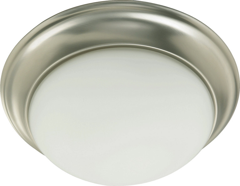 Quorum - 3507-17-65 - Three Light Ceiling Mount - 3507 Satin Opal Ceiling Mounts - Satin Nickel