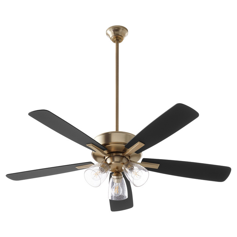 Quorum - 4525-2380 - 52 Ceiling Fan - Ovation - Aged Brass