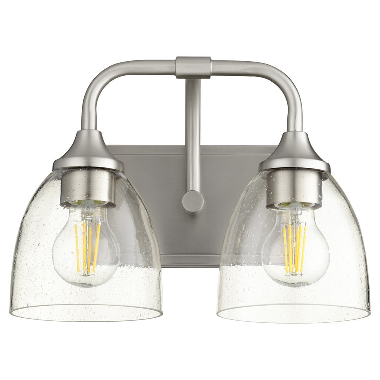 Quorum - 5059-2-265 - Two Light Vanity - Enclave - Satin Nickel|Clear Seeded