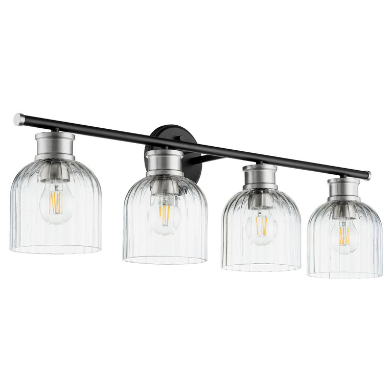 Quorum - 510-4-6965 - Four Light Vanity - Monarch - Textured Black|Satin Nickel