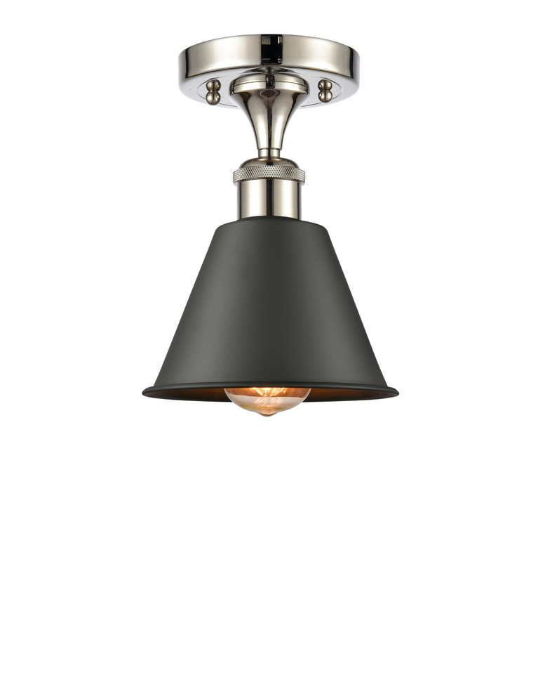 Innovations - 516-1C-PN-M8-LED - LED Semi-Flush Mount - Ballston - Polished Nickel
