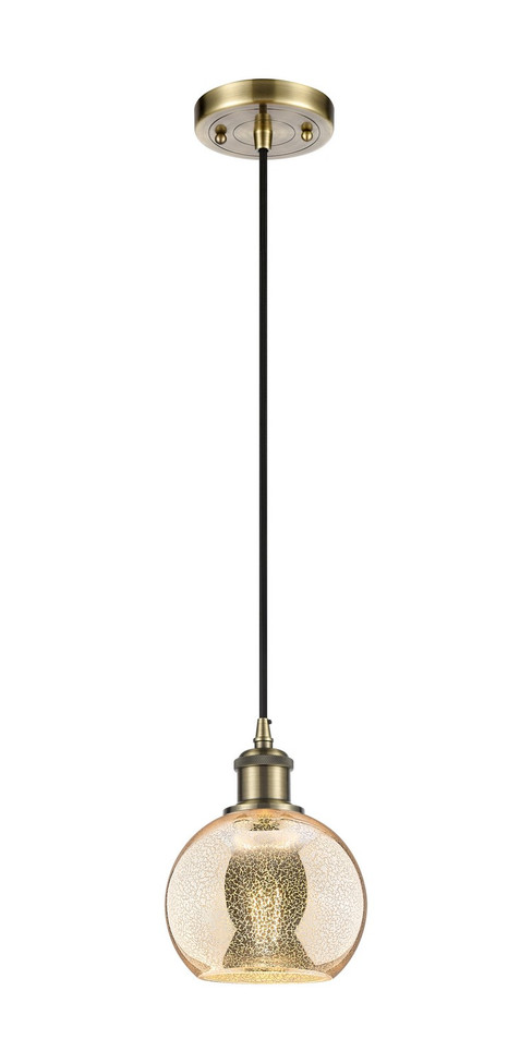 Innovations - 516-1P-AB-G128-6 - One Light Mini Pendant - Ballston - Antique Brass